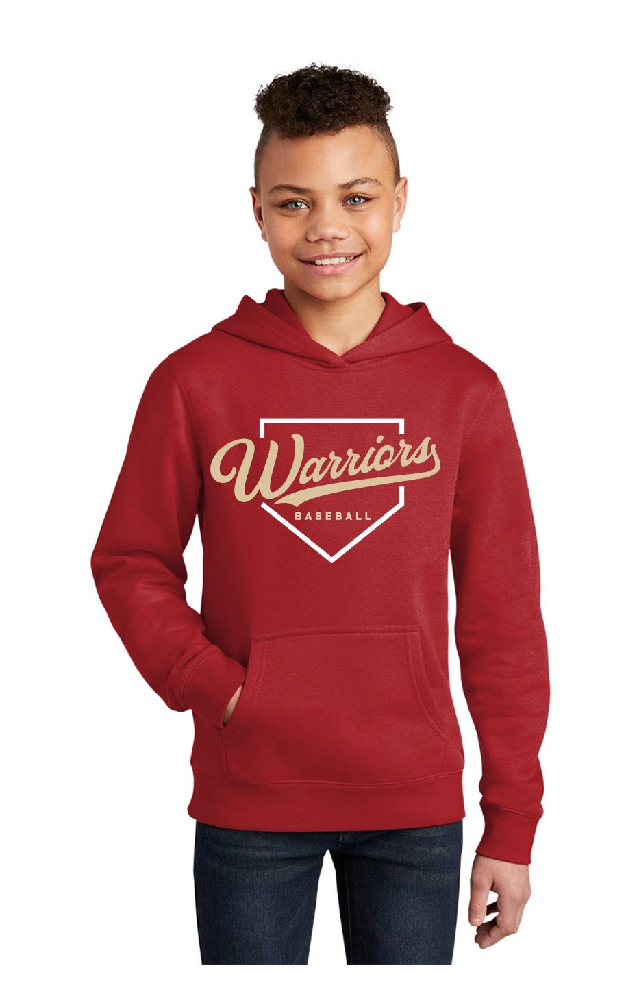 Warriors Home Plate Script Hoodie – Youth – Loudly
